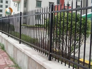 Black Powder Coated Picket Fence
