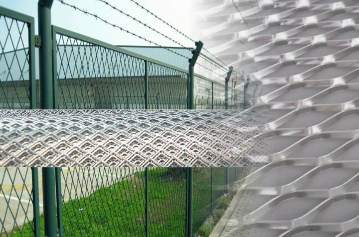 PVC Coated Galvanised Mesh Expanded Metal Fence Panels