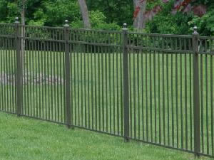 Black Powder Coated Steel Fence